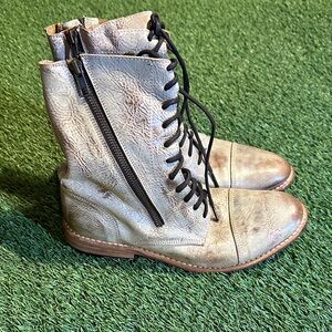 BED|STU Cobbler Series Tan and Black Combat Boots